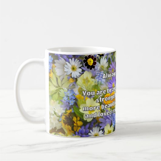 Empath Bravery Positives ermutigendes Zitat Kaffeetasse (Links)