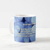 Empath Bravery Positives ermutigendes Zitat Kaffeetasse (Vorderseite Links)