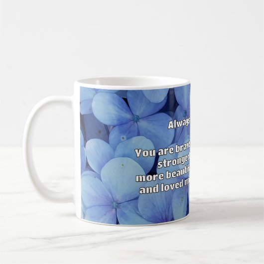 Empath Bravery Positives ermutigendes Zitat Kaffeetasse (Links)