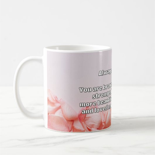 Empath Bravery Positives ermutigendes Zitat Kaffeetasse (Links)