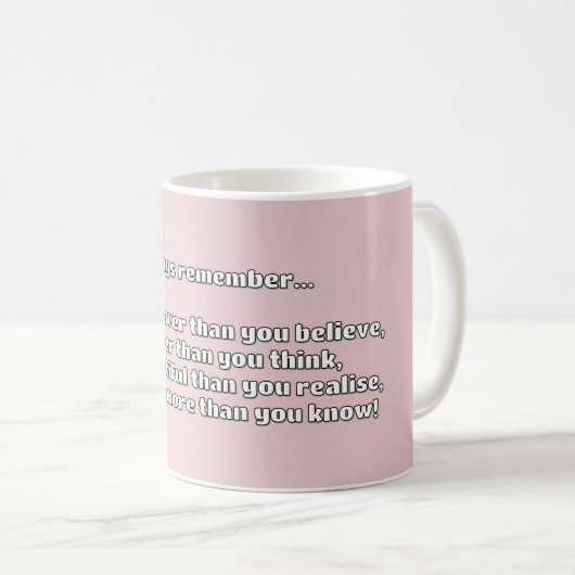Empath Bravery Positives ermutigendes Zitat Kaffeetasse (VorderseiteRechts)
