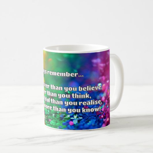 Empath Bravery Positives ermutigendes Zitat Kaffeetasse (VorderseiteRechts)