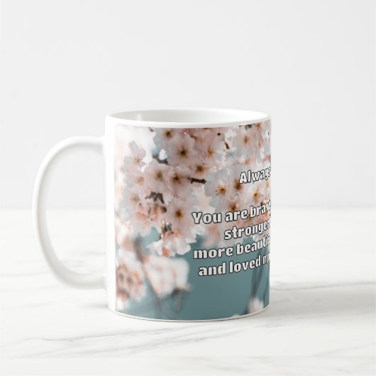 Empath Bravery Positives ermutigendes Zitat Kaffeetasse (Links)