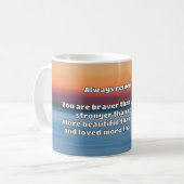 Empath Bravery Positives ermutigendes Zitat Kaffeetasse (Vorderseite Links)