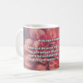 Empath Bravery Positives ermutigendes Zitat Kaffeetasse (Vorderseite Links)