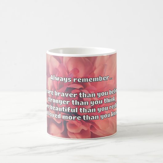 Empath Bravery Positives ermutigendes Zitat Kaffeetasse (Mittel)