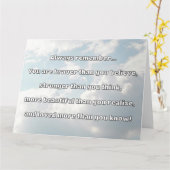 Empath Bravery Positives ermutigendes Zitat Karte (Gelbe Blume)
