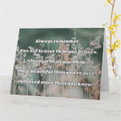 Empath Bravery Positives ermutigendes Zitat Karte (Gelbe Blume)