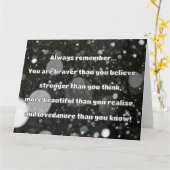 Empath Bravery Positives ermutigendes Zitat Karte (Gelbe Blume)
