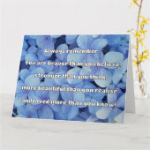 Empath Bravery Positives ermutigendes Zitat Karte (Gelbe Blume)