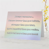 Empath Bravery Positives ermutigendes Zitat Karte (Gelbe Blume)