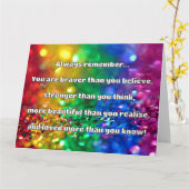 Empath Bravery Positives ermutigendes Zitat Karte (Gelbe Blume)
