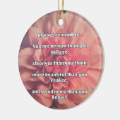 Empath Bravery Positives ermutigendes Zitat Keramik Ornament (Links)