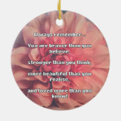 Empath Bravery Positives ermutigendes Zitat Keramik Ornament (Hinten)