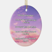 Empath Bravery Positives ermutigendes Zitat Keramik Ornament (Rechts)