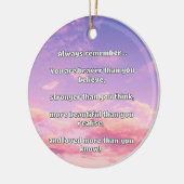 Empath Bravery Positives ermutigendes Zitat Keramik Ornament (Links)