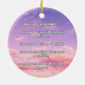 Empath Bravery Positives ermutigendes Zitat Keramik Ornament (Hinten)