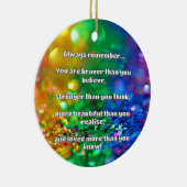 Empath Bravery Positives ermutigendes Zitat Keramik Ornament (Rechts)