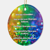 Empath Bravery Positives ermutigendes Zitat Keramik Ornament (Links)