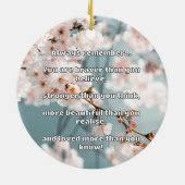 Empath Bravery Positives ermutigendes Zitat Keramik Ornament (Hinten)