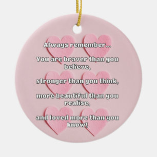 Empath Bravery Positives ermutigendes Zitat Keramik Ornament