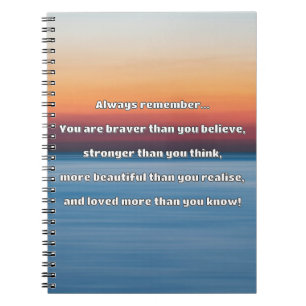 Empath Bravery Positives ermutigendes Zitat Notizblock