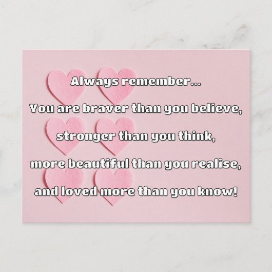 Empath Bravery Positives ermutigendes Zitat Postkarte (Vorderseite)