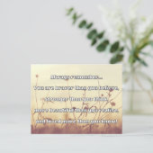Empath Bravery Positives ermutigendes Zitat Postkarte (Stehend Vorderseite)