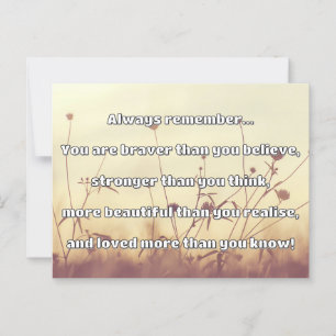 Empath Bravery Positives ermutigendes Zitat Postkarte
