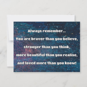 Empath Bravery Positives ermutigendes Zitat Postkarte