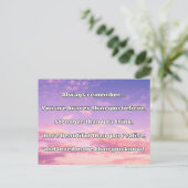 Empath Bravery Positives ermutigendes Zitat Postkarte (Stehend Vorderseite)