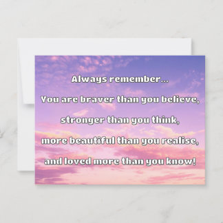 Empath Bravery Positives ermutigendes Zitat Postkarte