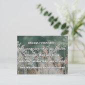 Empath Bravery Positives ermutigendes Zitat Postkarte (Stehend Vorderseite)