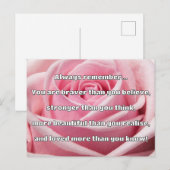 Empath Bravery Positives ermutigendes Zitat Postkarte (Vorne/Hinten)