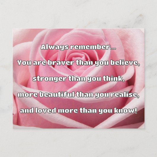 Empath Bravery Positives ermutigendes Zitat Postkarte (Vorderseite)