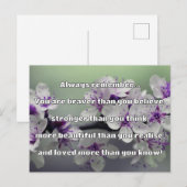 Empath Bravery Positives ermutigendes Zitat Postkarte (Vorne/Hinten)