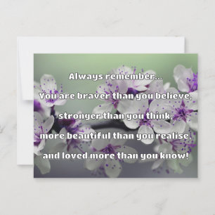 Empath Bravery Positives ermutigendes Zitat Postkarte