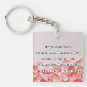 Empath Bravery Positives ermutigendes Zitat Schlüsselanhänger