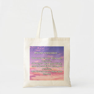 Empath Bravery Positives ermutigendes Zitat Tragetasche