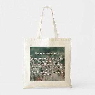 Empath Bravery Positives ermutigendes Zitat Tragetasche