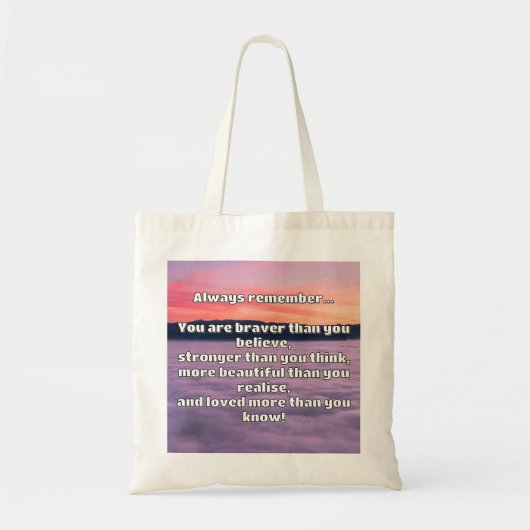 Empath Bravery Positives ermutigendes Zitat Tragetasche (Vorne)
