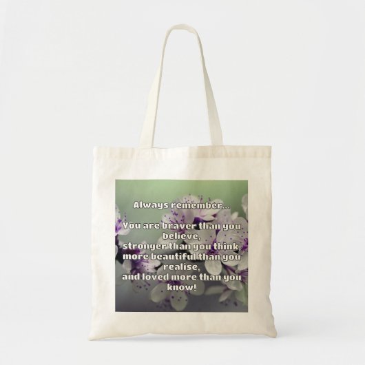 Empath Bravery Positives ermutigendes Zitat Tragetasche (Vorne)
