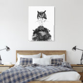 Empath Owl Weisheit einführen illustriertes Tinten Leinwanddruck (Insitu (Schlafzimmer))
