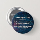 Empath Shine Positive Ermutigungsquote Button (Vorne & Hinten)