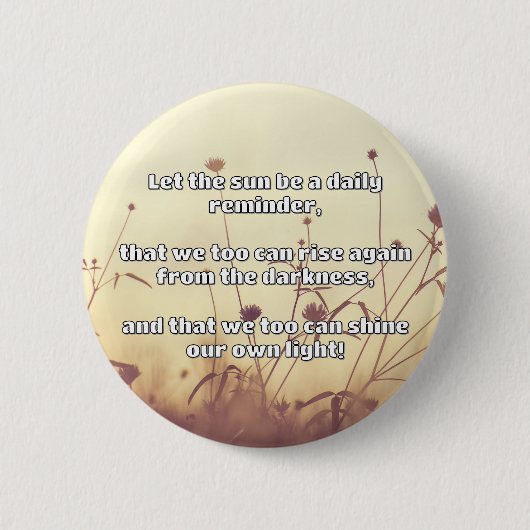 Empath Shine Positive Ermutigungsquote Button (Vorderseite)