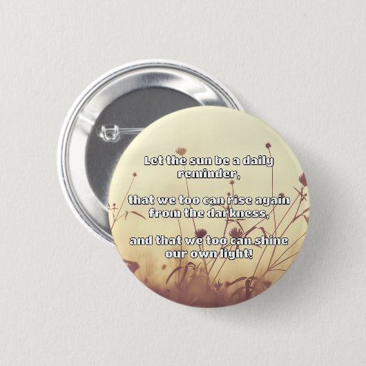 Empath Shine Positive Ermutigungsquote Button (Vorne & Hinten)