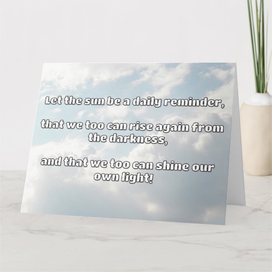 Empath Shine Positive Ermutigungsquote Karte (Vorderseite)