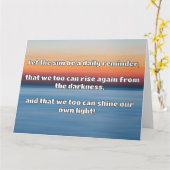 Empath Shine Positive Ermutigungsquote Karte (Gelbe Blume)