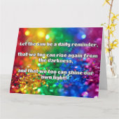 Empath Shine Positive Ermutigungsquote Karte (Gelbe Blume)