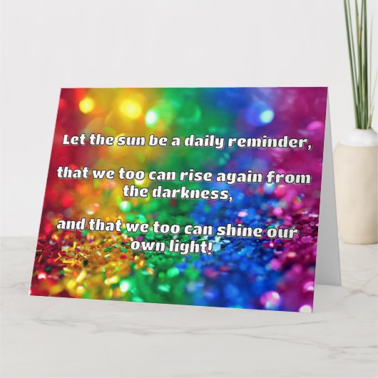 Empath Shine Positive Ermutigungsquote Karte (Vorderseite)